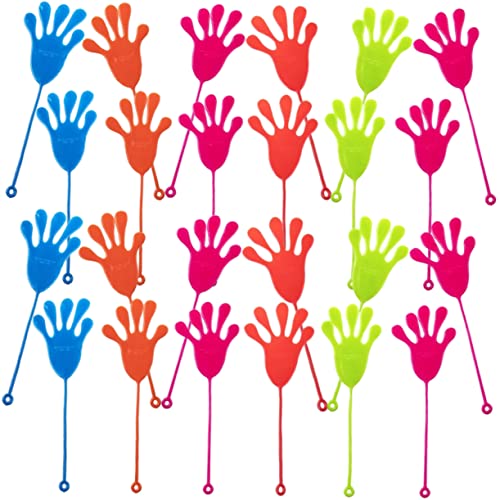 ADOCARN 50Stücke Elastische Klebrige Handspielzeuge für Wiederverwendbar und Spannend für Geburtstagsfeiern und Besondere Anlässe Zufällige Farben von ADOCARN