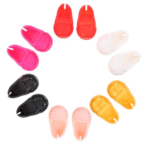 ADOCARN 6 Paare Mini Doll Shoes Puppenschuhe Schwarz Rot Rosa Weiß Gold für Puppen Dekorative Accessoires für Puppenoutfits für Gestalten ADOCARN 6 Paare Mini Doll Shoes Puppenschuhe Schwarz Rot Rosa Weiß Gold für Puppen Dekorative Accessoires für Puppenoutfits für Gestalten von ADOCARN