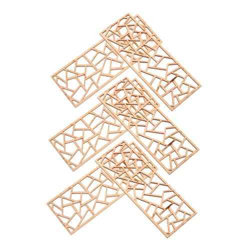ADOCARN 6 Stück Chinesischer Holzscreen Faltpaneele für DIY Puppenmöbel Dekorativer Raumteiler für Schlafzimmer Unbemalt Beige für Kreative Anwendungen ADOCARN 6 Stück Chinesischer Holzscreen Faltpaneele für DIY Puppenmöbel Dekorativer Raumteiler für Schlafzimmer Unbemalt Beige für Kreative Anwendungen von ADOCARN