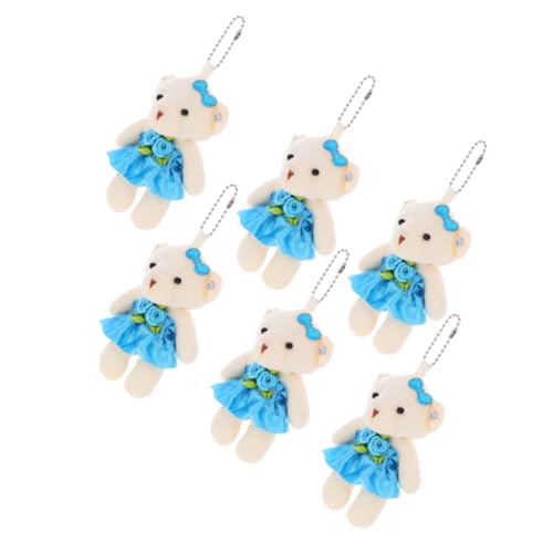 ADOCARN 6 Stück Hochzeitsbär- Mini-Kuschelbär kleine Bären DIY Bärendekor Schlüsselbundstopftiere ausgestopfte Bären Masse Schlüsselanhänger mit Bärenanhänger Stoff Blau ADOCARN 6 Stück Hochzeitsbär- Mini-Kuschelbär kleine Bären DIY Bärendekor Schlüsselbundstopftiere ausgestopfte Bären Masse Schlüsselanhänger mit Bärenanhänger Stoff Blau von ADOCARN
