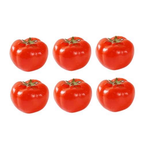ADOCARN 6 Stück Simulierte Tomaten, Künstliche, Lebensechte Gemüse Tomaten Requisiten, Künstliches Gemüse, Künstliche Gemüsemodelle, Künstliche Tomaten, Künstliche Tomaten, Simulation Von von ADOCARN
