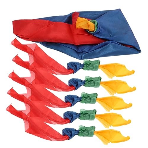 ADOCARN 6 Teiliger Schal, Party Requisite, Leichter Zauberer Schal, Zauberer Werkzeug, Farbwechsel Schal, Zauberer Gadget, Bunter Schal, Bühnen Performance Schal, Zauberer Schal, Lustiger von ADOCARN