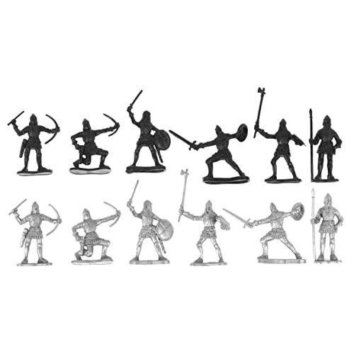 ADOCARN 60pcs Toys Sandtisch Soldat Mittelalter Soldat Mittelalter Soilder Mittelalter Mann zu Waffen Spielzeug Soldat Set von ADOCARN