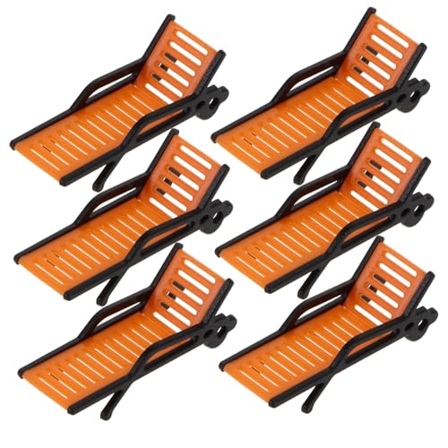 ADOCARN 6St Strandkorb-Modell tragbarer Hocker Strandkuchen- Hausdekoration Kleiner Pool mini strandstuhl Strandstuhl-Modell Modell eines Miniatur-Loungesessels Mini-Ornament Plastik von ADOCARN