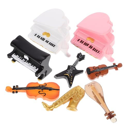 ADOCARN 8 Stück Mini Musikinstrument Ornamente, Puppenhaus, Mini Möbeldekoration, Mini Gitarrenmodell, Zartes Mini Instrument, Mini Hausbedarfsinstrument, Miniatur Spielzeug, Mini, Mini ADOCARN 8 Stück Mini Musikinstrument Ornamente, Puppenhaus, Mini Möbeldekoration, Mini Gitarrenmodell, Zartes Mini Instrument, Mini Hausbedarfsinstrument, Miniatur Spielzeug, Mini, Mini von ADOCARN