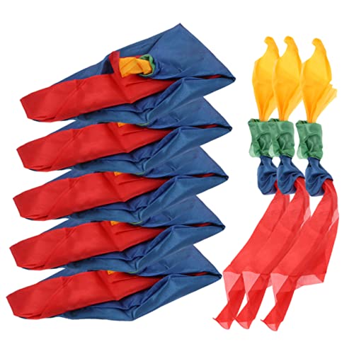 ADOCARN 8 Stück Schal Zauberer Kostüm Erwachsene Bunter Schal Bunter Zauberer Trick Gimmick Schal Party Requisite Zauberer Gadget Trick Gadget Performance Schal Trick Requisite von ADOCARN