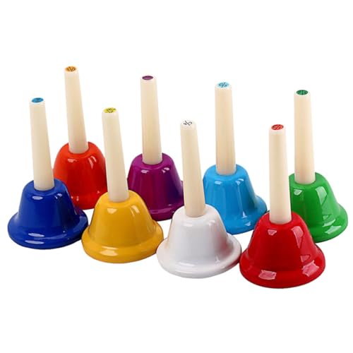 ADOCARN 8 Stück Teiliges Bunte Handglocken mit Multifunktionales Lehrmittel für Frühe Bildung für Kindergarten und Musikunterricht Fördert Koordination und Klangverständnis ADOCARN 8 Stück Teiliges Bunte Handglocken mit Multifunktionales Lehrmittel für Frühe Bildung für Kindergarten und Musikunterricht Fördert Koordination und Klangverständnis von ADOCARN