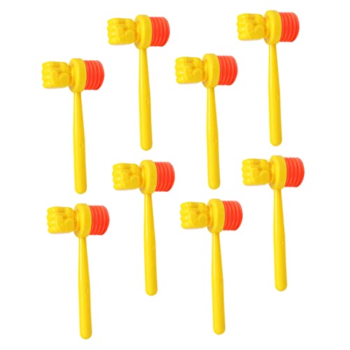 ADOCARN 8st Zubehör Für Spielzeughammer Bank Spielzeughammer Mallet-Hammer- Hammer Requisiten Mini-Hammer- Meeresfrüchte-Hammer Mini-hammerspielzeug PVC Yellow von ADOCARN