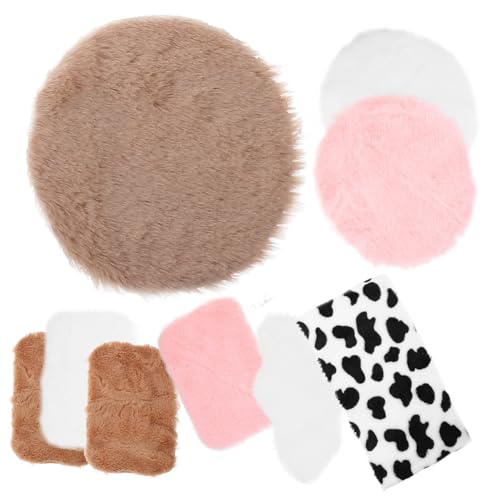 ADOCARN 9 Stück Mini Teppich, Mini Fußmatte, Mini Accessoire, Puppenhaus, Mikro Landschaftsschmuck, Mini Requisite, Mini Teppich, Mikro Landschaftsmodelle, Kleines Accessoire von ADOCARN