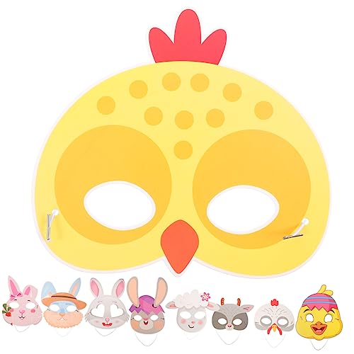 ADOCARN 9St tierische Papiermaske Masken Halloween-Maske Schreimaske Wolf Fuchs the hallow halloween mitgebsel animarus decor animal Papiermaske Ostertiermaske Ostermaske aus Papier ADOCARN 9St tierische Papiermaske Masken Halloween-Maske Schreimaske Wolf Fuchs the hallow halloween mitgebsel animarus decor animal Papiermaske Ostertiermaske Ostermaske aus Papier von ADOCARN