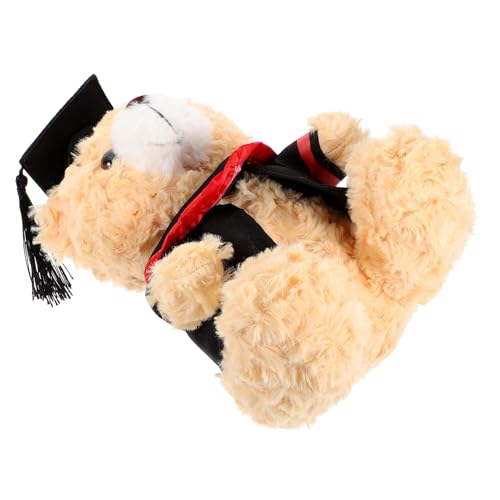 ADOCARN Abschluss Plüschbär mit Doktorhut Süßes für Absolventen Hochwertiges und Sicheres Material Flauschiges Kuscheltier für Feierlichkeiten und Dekoration von ADOCARN