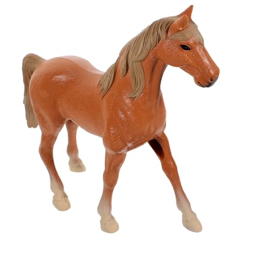 ADOCARN Pferdefigur aus Kunststoff Dekorative Ponystatue Simuliertes Kognitives Pferdemodell Heimdekoration für Kinder Tierornament für Spielzeug von ADOCARN