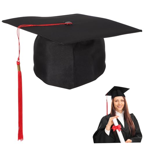 ADOCARN Doktorhut für Erwachsene mit Roter Quaste Großer Abschluss Hut für Graduierungen Cosplay Schulversammlungen und Fotografien Stilvolles Accessoire für Festliche Anlässe ADOCARN Doktorhut für Erwachsene mit Roter Quaste Großer Abschluss Hut für Graduierungen Cosplay Schulversammlungen und Fotografien Stilvolles Accessoire für Festliche Anlässe von ADOCARN
