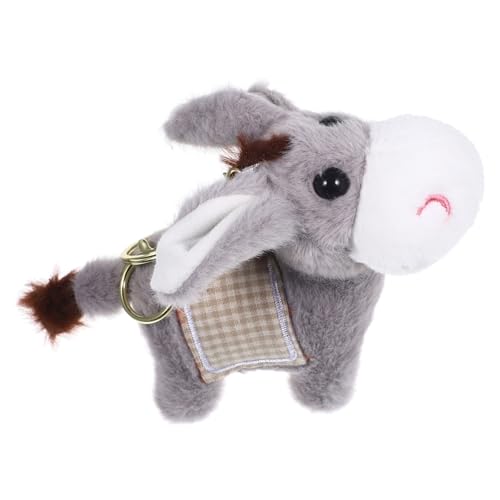 ADOCARN Esel Schlüsselanhänger, Schultasche, Plüschanhänger, Plüsch Schlüsselanhänger, Plüsch Geldbörse, Hängende Ornamente, Plüschanhänger, Flauschiger Schlüsselanhänger, DIY von ADOCARN