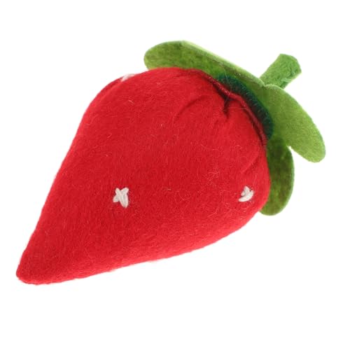 ADOCARN Filzspielzeug, Gefälschte Früchte, Kunstlebensmittel, Erdbeer Dekorbehälter, Erdbeerplüsch, Gefälschte Erdbeeren, Erdbeer Tischdekoration, Erdbeer Mittelstücke Für Tische, Erdbeer von ADOCARN