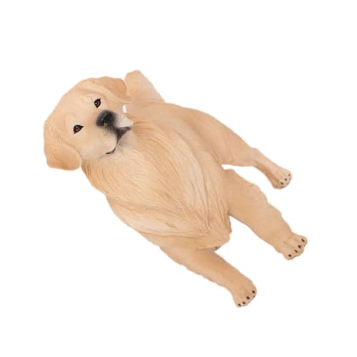 ADOCARN Golden Retriever-Ornament Kinderspielzeug Golden Retriever-Figuren Hundemodell aus Kunststoff Modelle Hündchenspielzeug für Kinder Hunde Tiere Spielzeug realistisches Tiermodell von ADOCARN
