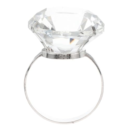 ADOCARN Große Diamantring Requisiten, Simulierte Antragsringe, Gefälschter Ehering Requisitring, Hochzeitstag, Hochzeitsfoto Ring Requisiten, Verlobungsringe Für Frauen, Gefälschter von ADOCARN