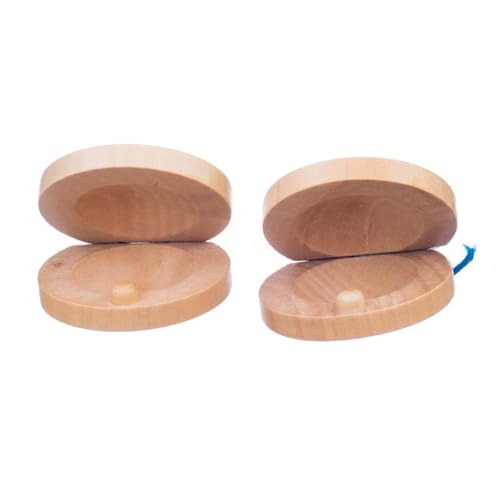 ADOCARN Holz Finger Kastagnetten für Musikinstrument Hand Augen Koordination Teiliges Natürlichem Holzton Interaktives Lernspielzeug für Junge Mädchen Zufällige Farbe Zufällige Farbe von ADOCARN