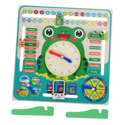 ADOCARN Holzuhr Mit Kalender Lernspielzeug Für Junge Mädchen Montessori-zeitlernhilfe Schüler-bildungsuhr Mit Und Wochentagen Kognitive Lehrhilfe Für Kindergarten ADOCARN Holzuhr Mit Kalender Lernspielzeug Für Junge Mädchen Montessori-zeitlernhilfe Schüler-bildungsuhr Mit Und Wochentagen Kognitive Lehrhilfe Für Kindergarten von ADOCARN