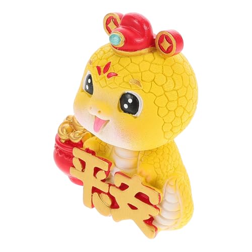 ADOCARN Chinesisches Neujahrs-Maskottchen Goldene Schlangenfigur Mit Beweglichem Kopf Für Frühlingsdekoration Im Jahr Der Schlange Für Wohnzimmer Und Schreibtisch ADOCARN Chinesisches Neujahrs-Maskottchen Goldene Schlangenfigur Mit Beweglichem Kopf Für Frühlingsdekoration Im Jahr Der Schlange Für Wohnzimmer Und Schreibtisch von ADOCARN