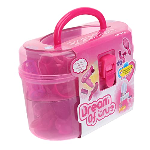 ADOCARN Kasten Beauty-Kosmetiktasche Mädchenspielzeug Kosmetikkoffer Spielzeug Koffer Für Mädchen Kosmetikset Mädchen Anzug Kidcraft-spielset Aufbewahrungskiste Kind Ankleiden Rosa von ADOCARN