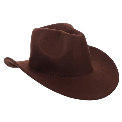 ADOCARN Kinder Cowboyhut Halloween Cowgirlhut Western Fedora-Kappe mit breiter Krempe und Gürtelschnalle für Jungen und Mädchen Partykostüm-Zubehör von ADOCARN