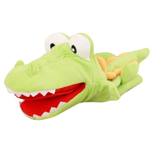 ADOCARN Kuscheliger Alligator Handpuppen aus PP Baumwolle Interaktive Eltern Junge Mädchen Plüschpuppe für Geschichten und Rollenspiele Waschbar für Puppentheater und Kreative Aktivitäten von ADOCARN