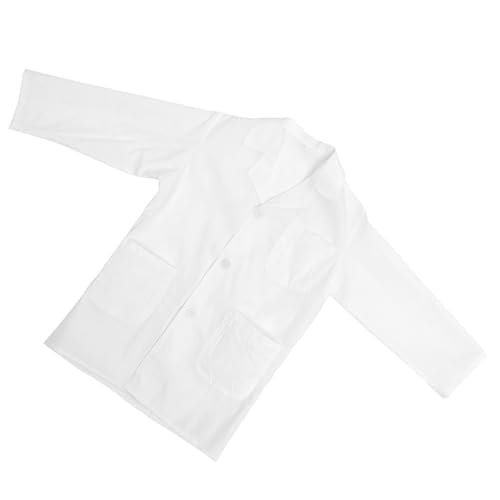 ADOCARN Laborkittel Weiß Langarm Wissenschaftler Kostüm Cosplay für Mädchen Jungen Leichtes Atmungsaktives Material Geeignet für Laborparty Halloween Geburtstag Bühnenauftritte von ADOCARN