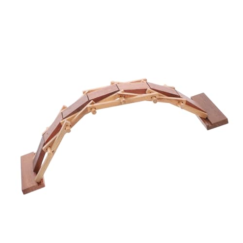 ADOCARN Lernspielzeug Aus Holz Für Kinder Zusammengebaute Zapfen Und Zapfenbrücke Für Den Kindergarten DIY Handgefertigte Doppelbrücke Wissenschaftliches Schreibtischspielzeug Neuartiges von ADOCARN