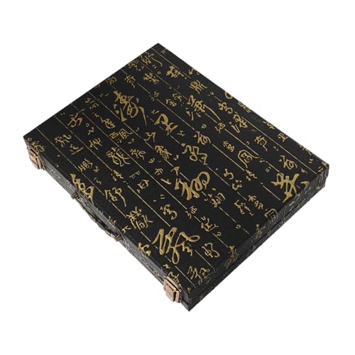 ADOCARN Mahjong Aufbewahrungsbox aus Holz Schmuckbox für Mahjong Steine Großzügiger Stauraum für Spielzubehör Elegantes Design mit Prägnanten Mustern für Reisen und Spieleabende ADOCARN Mahjong Aufbewahrungsbox aus Holz Schmuckbox für Mahjong Steine Großzügiger Stauraum für Spielzubehör Elegantes Design mit Prägnanten Mustern für Reisen und Spieleabende von ADOCARN