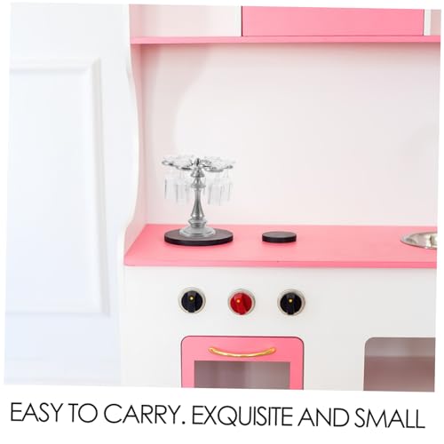 ADOCARN Miniatur Weinregal mit Kunststoff Weingläsern Detailreicher Puppenhaus Weinglashalter Langlebiges Miniatur Küchen Accessoire für Micro Landschaft und Esszimmertisch von ADOCARN