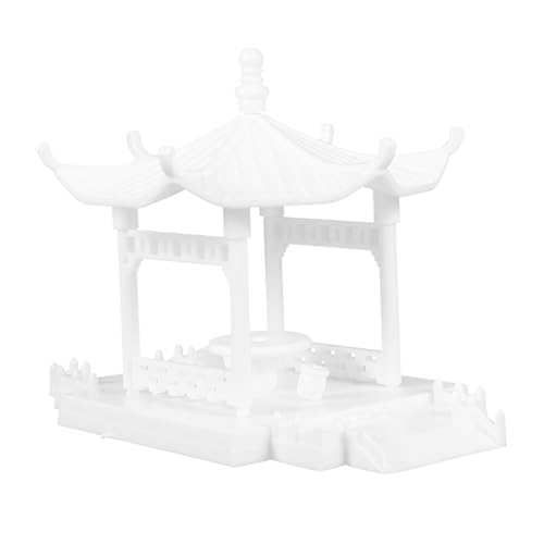 ADOCARN Miniaturpavillon Dekoration für Garten und Modell Landschaft Kompakte Elegantes Design Leicht und Einfach Platzierbar für Innen und Außenbereich Detailreiche Ausführung von ADOCARN