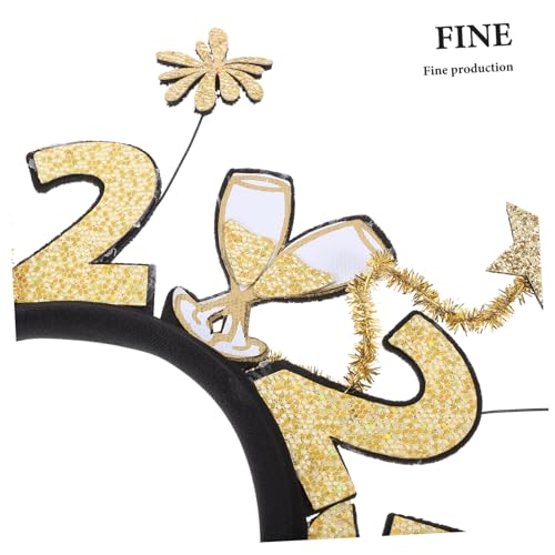 ADOCARN Neujahrs Haarreif mit Zahlenmotiv Kreativer Kopfschmuck für Erwachsene Verarbeitung Robustes Wiederverwendbares Party Accessoire für Silvester und Cosplay von ADOCARN