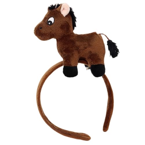 ADOCARN Plüsch-Tier-Stirnbänder: 3D-Pferdehaarband, flauschiger Haarreif, Kindergeburtstagsparty-Dekorationen, Zubehör, Gastgeschenke für Kleinkinder, Erwachsene, Cosplay-Kostüm ADOCARN Plüsch-Tier-Stirnbänder: 3D-Pferdehaarband, flauschiger Haarreif, Kindergeburtstagsparty-Dekorationen, Zubehör, Gastgeschenke für Kleinkinder, Erwachsene, Cosplay-Kostüm von ADOCARN