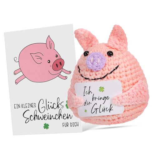 ADOCARN Positives Gehäkeltes Schweinchen Handgemacht Stressfreies Puppe mit Positiver Karte Vielseitige Deko für Büro Zuhause Party Tisch ADOCARN Positives Gehäkeltes Schweinchen Handgemacht Stressfreies Puppe mit Positiver Karte Vielseitige Deko für Büro Zuhause Party Tisch von ADOCARN