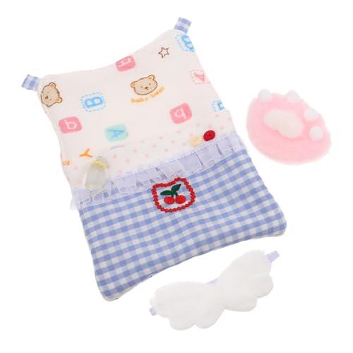 ADOCARN Puppenbettwäsche Set mit Niedlichem Muster und Augenmaske für Puppenaccessoires aus Weichem Baumwollstoff Fördert Kreatives im Puppenhaus ADOCARN Puppenbettwäsche Set mit Niedlichem Muster und Augenmaske für Puppenaccessoires aus Weichem Baumwollstoff Fördert Kreatives im Puppenhaus von ADOCARN
