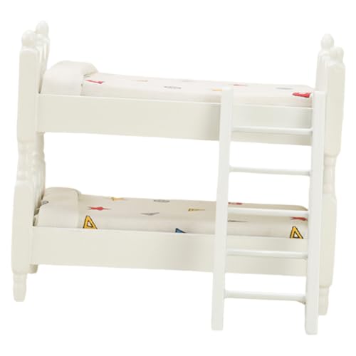 ADOCARN Puppenhaus Etagenbett Modell Schlafzimmer Möbel Zubehör für Puppenhäuser Kreative Spielwelten und Fantasievolles mit Puppen von ADOCARN