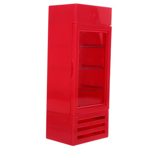 ADOCARN Puppenhaus Mini Kühlschrank Modell Realistisches Dekorationsspielzeug für Puppenhaus Kompaktes Design für Kreative Rollenspiele ohne Getränke von ADOCARN