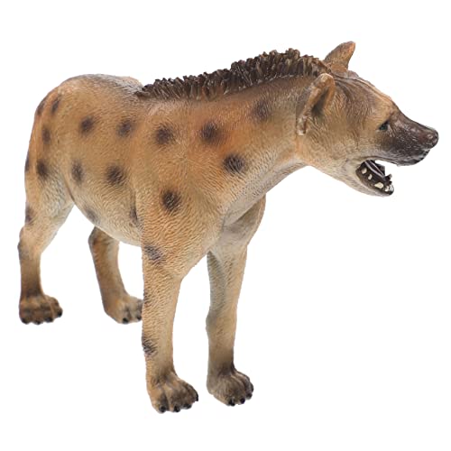 ADOCARN Simulation Hyänenmodell Hyänenstatue Desktop Hyänenmodell Tiermodell Kinderhyänen Kognitives Spielzeug Hyänenspielzeug Desktop Hyänendekor Kinder Kognitives Spielzeug von ADOCARN
