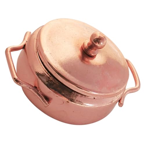 ADOCARN Simulationstopf Zubehör Ornamente Für Retro Puppenhaus Küchen Backzubehör Fröhliche Miniaturtöpfe Miniatur Szenen Zubehör Mini Küchen Requisiten Legierung Roségold von ADOCARN
