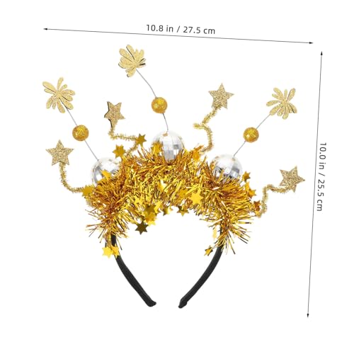 ADOCARN Stirnband Für Neujahr Mit Sternen Glitzer-party-haarband Für Silvester Feiertags-kopfschmuck Aus Kunststoff Leicht Und Angenehm Zu Tragen von ADOCARN