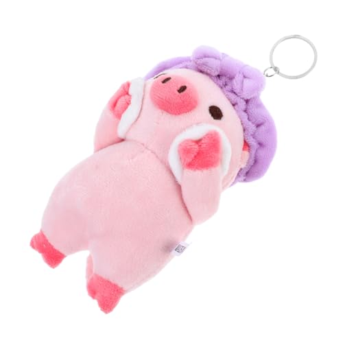 ADOCARN Süßer Schwein Schlüsselanhänger Plüschspielzeug Mini Schwein Figur Lustiger Schlüsselring Dekorationsanhänger für Geschenkideen für Freunde und Familie von ADOCARN