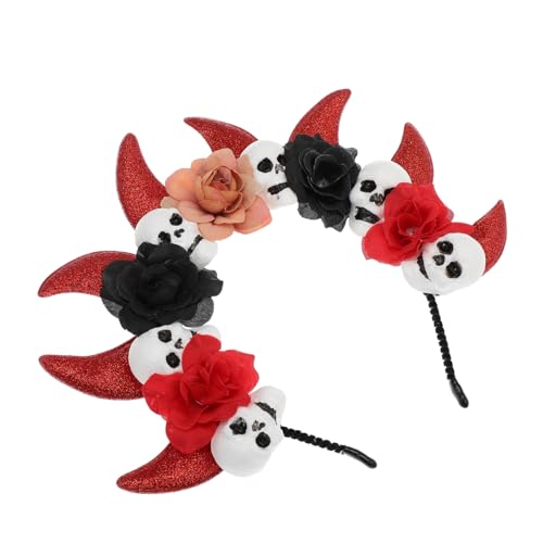 ADOCARN Teufelshörner-kopfbedeckung: Halloween-haarband Mit - Und Blumenelementen Für Halloween-cosplay Und Kostümpartys – Haarreifen-kostüm-requisite ADOCARN Teufelshörner-kopfbedeckung: Halloween-haarband Mit - Und Blumenelementen Für Halloween-cosplay Und Kostümpartys – Haarreifen-kostüm-requisite von ADOCARN