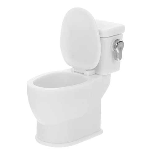 ADOCARN Toilette mit Sound für Puppenhaus Dekoratives Handgefertigtes Badezimmerzubehör Niedliches Keramisches Modell für DIY Projekte und Puppenspiel von ADOCARN
