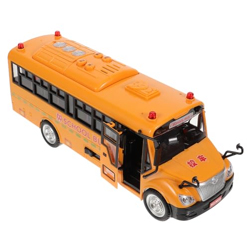 ADOCARN Trägheitsauto LKW Kinderspielzeug Autos Spielzeugauto Mini Trägheitsbus Trägheitsspielzeugauto Pädagogischer Kinderbus Babyspielzeugbus Pädagogisches Gelber von ADOCARN