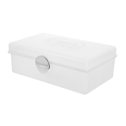ADOCARN Tragbarer Organizer mit Deckel Rechteckige Transparente Kunststoffbox für Mahjong Steine für Brettspiele und Reisen von ADOCARN