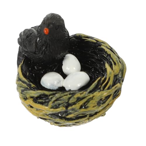 ADOCARN Künstliche Vogel-Figur Im Nest Aus Resin Niedliches Gartendekor Für Miniatur-Arrangements Realistische Deko Für Heim Und Garten ADOCARN Künstliche Vogel-Figur Im Nest Aus Resin Niedliches Gartendekor Für Miniatur-Arrangements Realistische Deko Für Heim Und Garten von ADOCARN