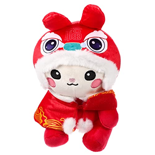 ADOCARN Zodiac Rabbit Maskottchenpuppe 2023 Chinesisches Neujahr Tiergeschenk Stofftespielzeug Gestopft von ADOCARN