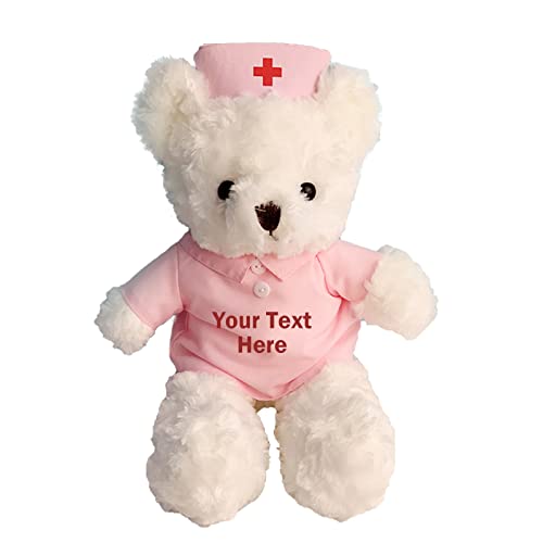 ADORSUN Personalisierter Geschenke Teddybär mit Text als Krankenschwester Arzt Geschenk Geschenke für Frauen Weihnachten Geburtstagsgeschenk für Arzt Es TUT Mir Leid Geschenke für sie (22cm) von ADORSUN