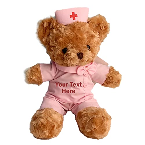 ADORSUN Personalisierter Geschenke Teddybär mit Text als Krankenschwester Arzt Geschenk Geschenke für Frauen Weihnachten Geburtstagsgeschenk für Arzt Es TUT Mir Leid Geschenke für sie (22cm) von ADORSUN
